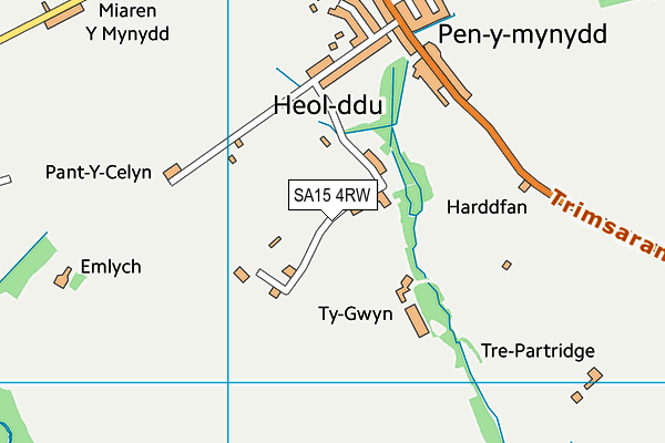 SA15 4RW map - OS VectorMap District (Ordnance Survey)