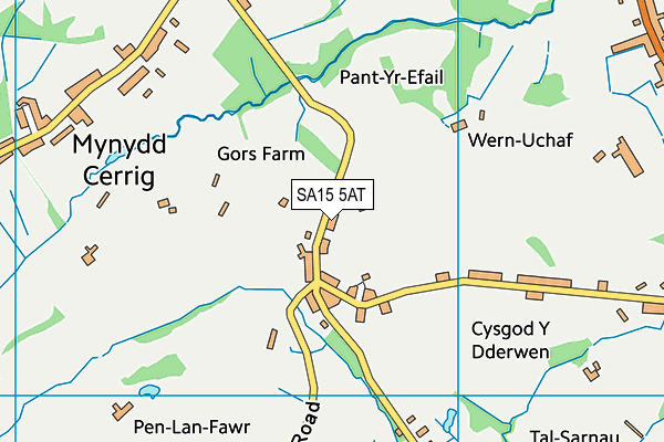 SA15 5AT map - OS VectorMap District (Ordnance Survey)