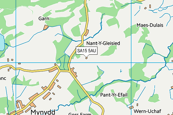 SA15 5AU map - OS VectorMap District (Ordnance Survey)