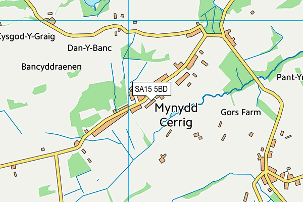 SA15 5BD map - OS VectorMap District (Ordnance Survey)