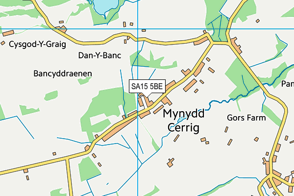 SA15 5BE map - OS VectorMap District (Ordnance Survey)