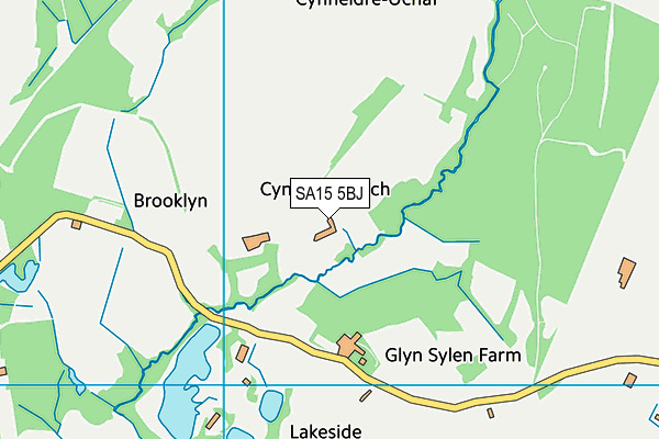 SA15 5BJ map - OS VectorMap District (Ordnance Survey)