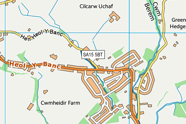 SA15 5BT map - OS VectorMap District (Ordnance Survey)