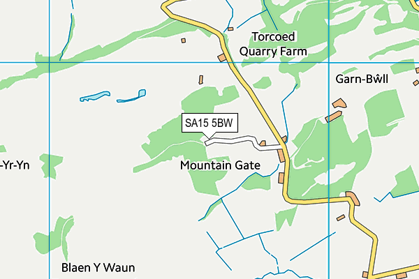 SA15 5BW map - OS VectorMap District (Ordnance Survey)