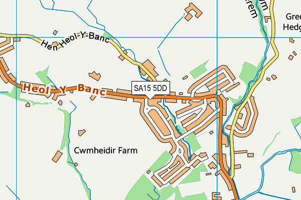 SA15 5DD map - OS VectorMap District (Ordnance Survey)