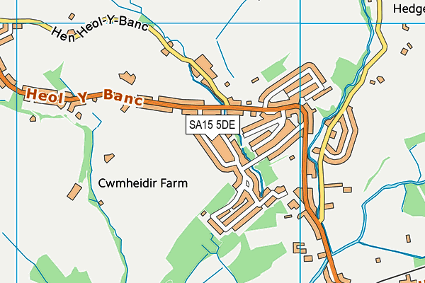 SA15 5DE map - OS VectorMap District (Ordnance Survey)