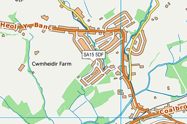 SA15 5DF map - OS VectorMap District (Ordnance Survey)