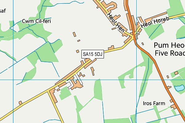 SA15 5DJ map - OS VectorMap District (Ordnance Survey)