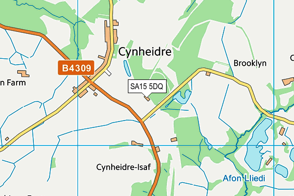 SA15 5DQ map - OS VectorMap District (Ordnance Survey)