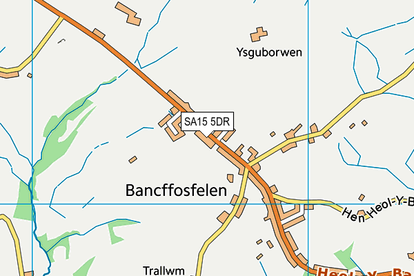 Ysgol Gynradd Bancffosfelen map (SA15 5DR) - OS VectorMap District (Ordnance Survey)