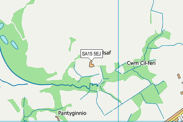 SA15 5EJ map - OS VectorMap District (Ordnance Survey)