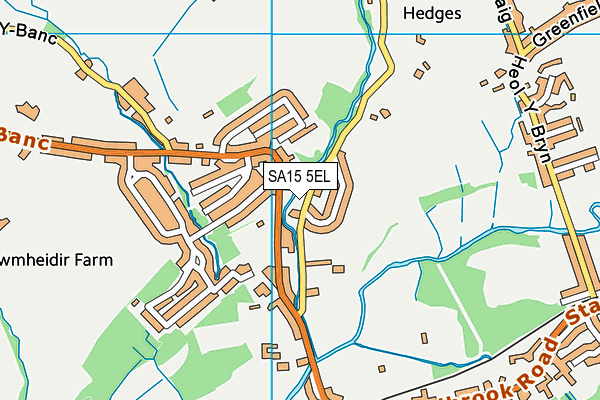 SA15 5EL map - OS VectorMap District (Ordnance Survey)