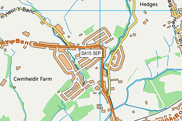 SA15 5EP map - OS VectorMap District (Ordnance Survey)