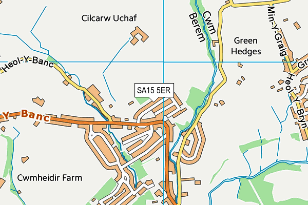 SA15 5ER map - OS VectorMap District (Ordnance Survey)