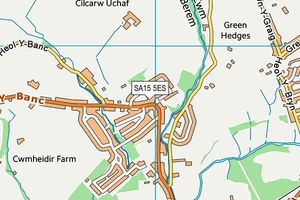 SA15 5ES map - OS VectorMap District (Ordnance Survey)