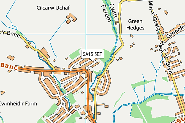 SA15 5ET map - OS VectorMap District (Ordnance Survey)