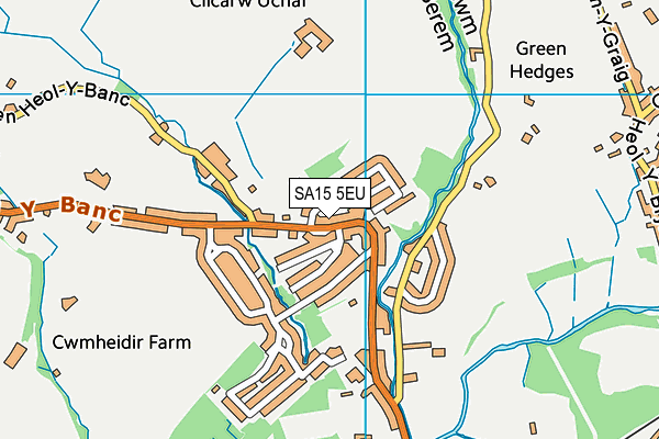 SA15 5EU map - OS VectorMap District (Ordnance Survey)