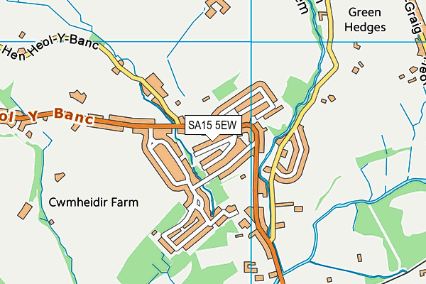 SA15 5EW map - OS VectorMap District (Ordnance Survey)