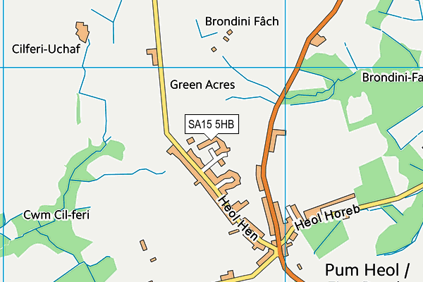 SA15 5HB map - OS VectorMap District (Ordnance Survey)