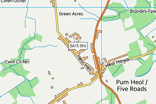 SA15 5HJ map - OS VectorMap District (Ordnance Survey)