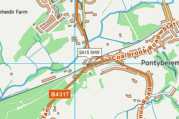 SA15 5HW map - OS VectorMap District (Ordnance Survey)