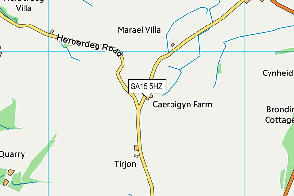 SA15 5HZ map - OS VectorMap District (Ordnance Survey)