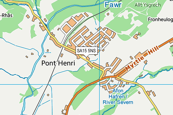 Ysgol Gynradd Ponthenri map (SA15 5NS) - OS VectorMap District (Ordnance Survey)
