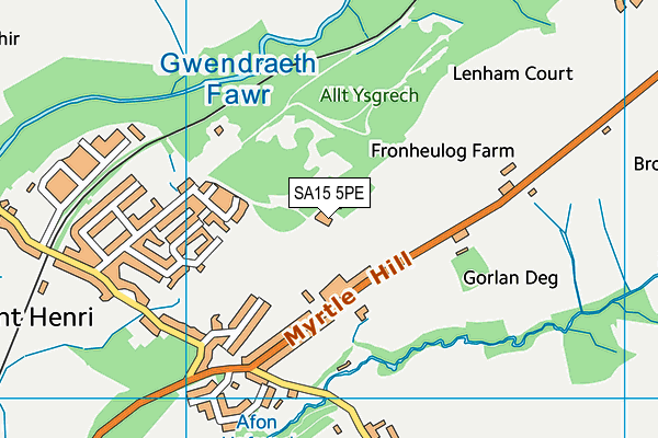 SA15 5PE map - OS VectorMap District (Ordnance Survey)