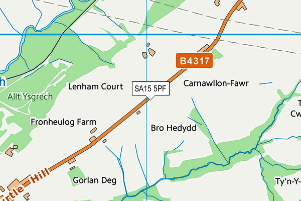 SA15 5PF map - OS VectorMap District (Ordnance Survey)