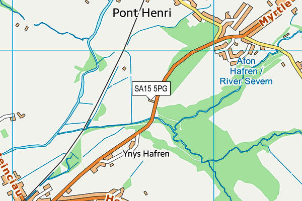 SA15 5PG map - OS VectorMap District (Ordnance Survey)