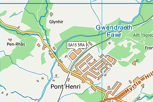 SA15 5RA map - OS VectorMap District (Ordnance Survey)