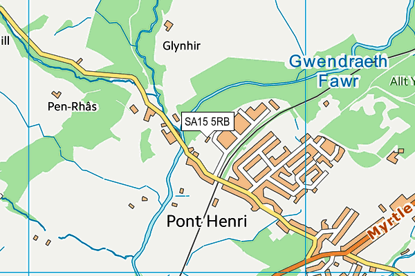 SA15 5RB map - OS VectorMap District (Ordnance Survey)