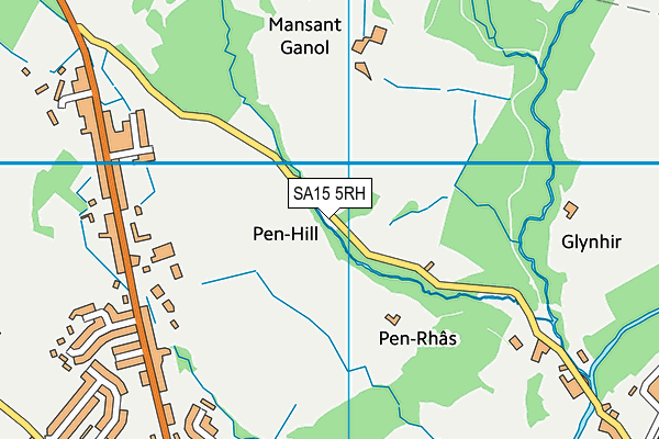 SA15 5RH map - OS VectorMap District (Ordnance Survey)