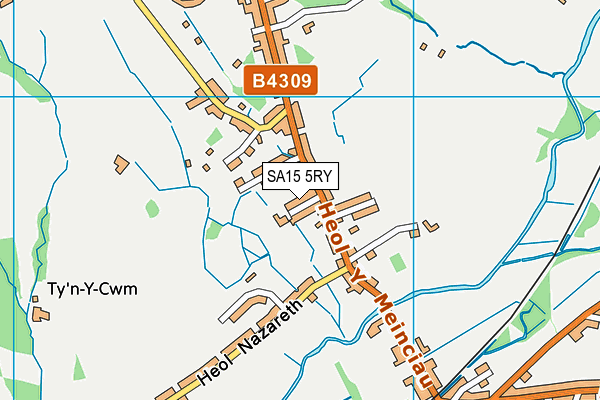 SA15 5RY map - OS VectorMap District (Ordnance Survey)