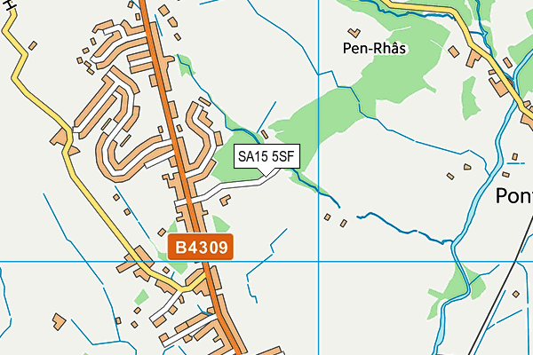 SA15 5SF map - OS VectorMap District (Ordnance Survey)