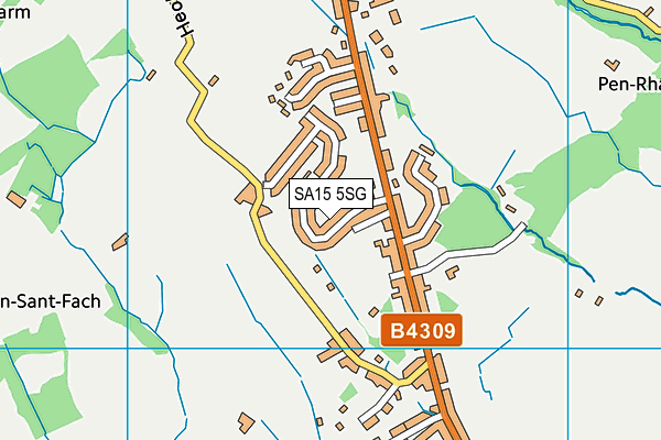 SA15 5SG map - OS VectorMap District (Ordnance Survey)