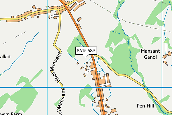 SA15 5SP map - OS VectorMap District (Ordnance Survey)