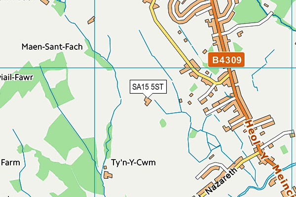 SA15 5ST map - OS VectorMap District (Ordnance Survey)