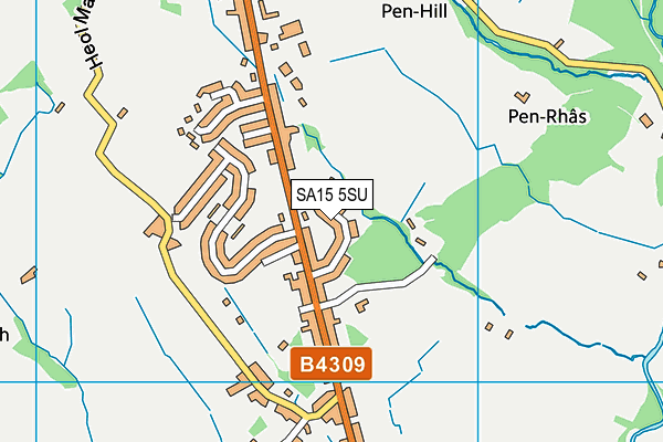 SA15 5SU map - OS VectorMap District (Ordnance Survey)