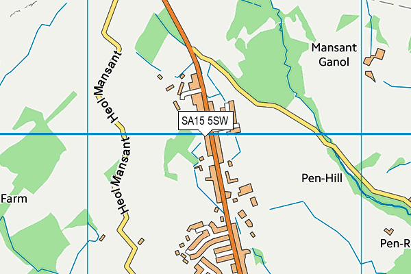 SA15 5SW map - OS VectorMap District (Ordnance Survey)