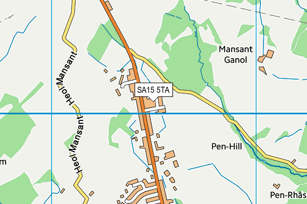 SA15 5TA map - OS VectorMap District (Ordnance Survey)