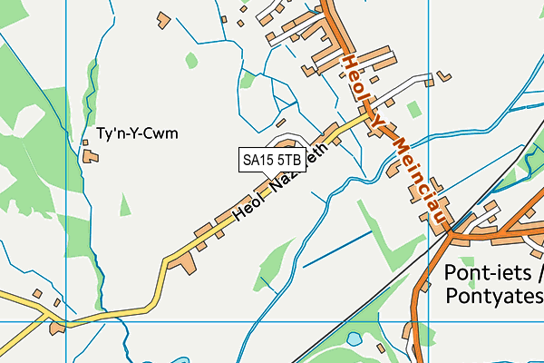 SA15 5TB map - OS VectorMap District (Ordnance Survey)