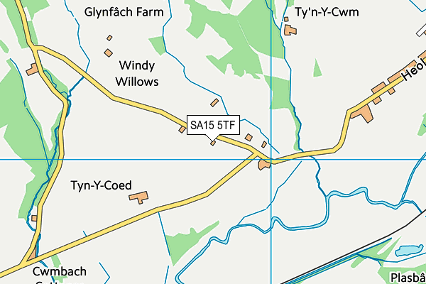 SA15 5TF map - OS VectorMap District (Ordnance Survey)