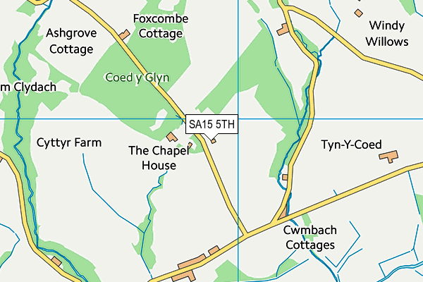 SA15 5TH map - OS VectorMap District (Ordnance Survey)