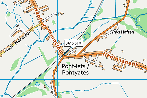 SA15 5TX map - OS VectorMap District (Ordnance Survey)