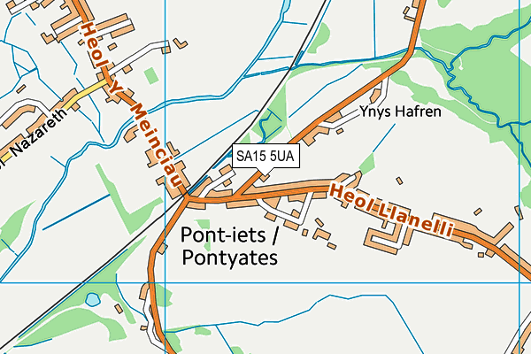 SA15 5UA map - OS VectorMap District (Ordnance Survey)