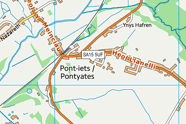 SA15 5UF map - OS VectorMap District (Ordnance Survey)