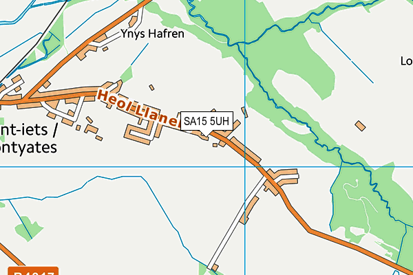 SA15 5UH map - OS VectorMap District (Ordnance Survey)