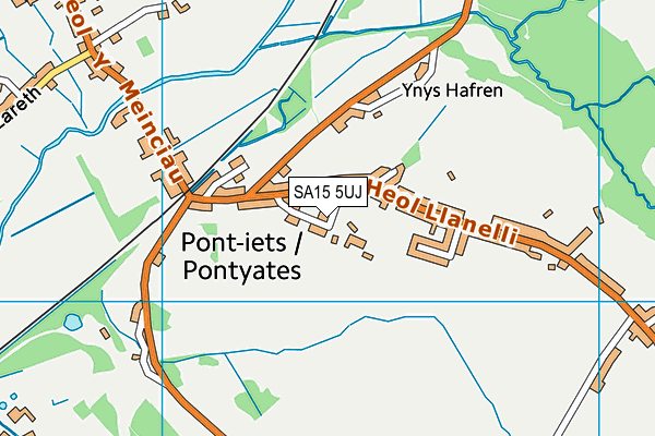 SA15 5UJ map - OS VectorMap District (Ordnance Survey)