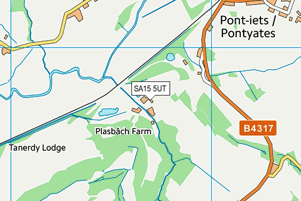 SA15 5UT map - OS VectorMap District (Ordnance Survey)